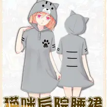 Аниме Neko Atsume толстовки Manzokusan флисовое пальто кошка с заднего двора уши с хвостом куртка милые девушки косплей костюм