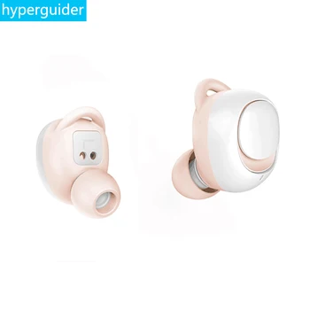 

hyperguider Bluetooth 5.0 wireless earphone mosum Portable TWS stereo earbuds Waterproof IPX5 Remote control for girl lady gift