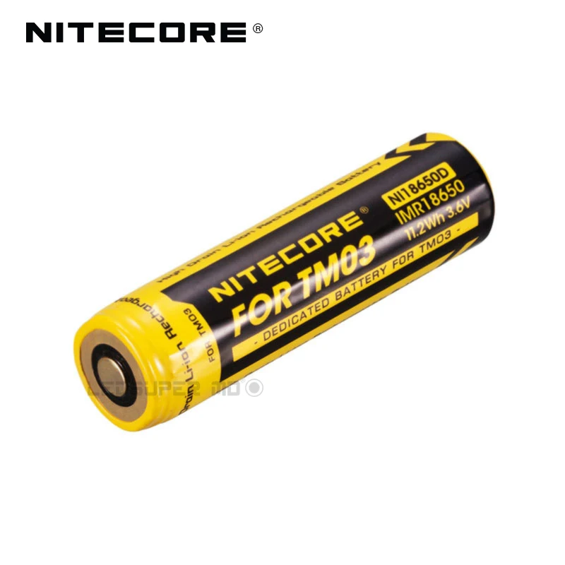 Nitecore NI18650D 11.2Wh 3,6 V высокий сток литий-ионная аккумуляторная батарея IMR18650 выделенная батарея для TM03