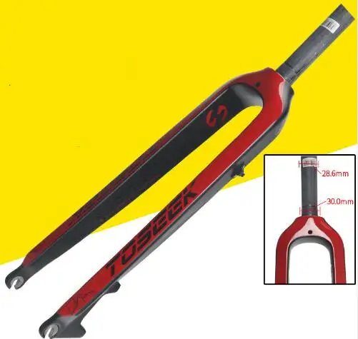 2018 TOSEEK 26/27.5/ 29 inch 3K Full carbon fiber Fork Bicycle Fork Mtb Road Mountain Bike fork Bicycle Parts 1-1/8