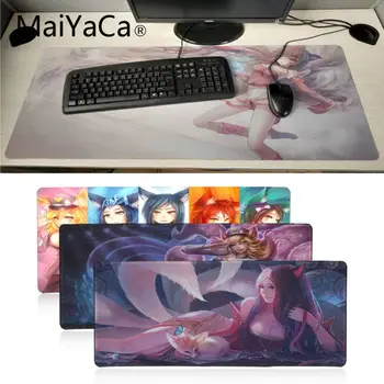 

MaiYaCa Boy Gift Pad Hot Sales Ahri LOL girl gamer play mats Mousepad Large Gaming Mouse Pad Lockedge Mouse Mat Keyboard Pad