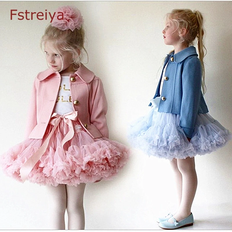 Baby girls tutu skirt kids mini skirts kids girls clothes toddler princess party clothing jupe fille children cute tiered skirt