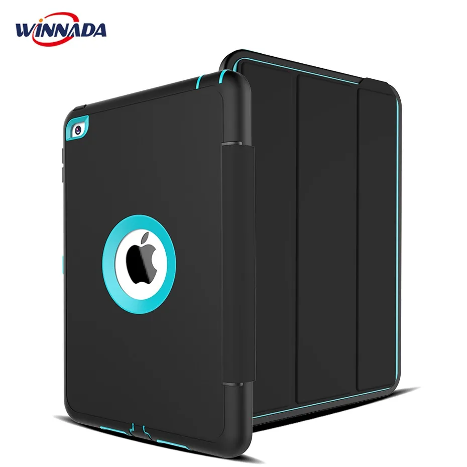 

For ipad air 2 case Heavy Duty Hybrid Shockproof Smart Cover full body Holder Auto Sleep/Wake For ipad air 2 cover