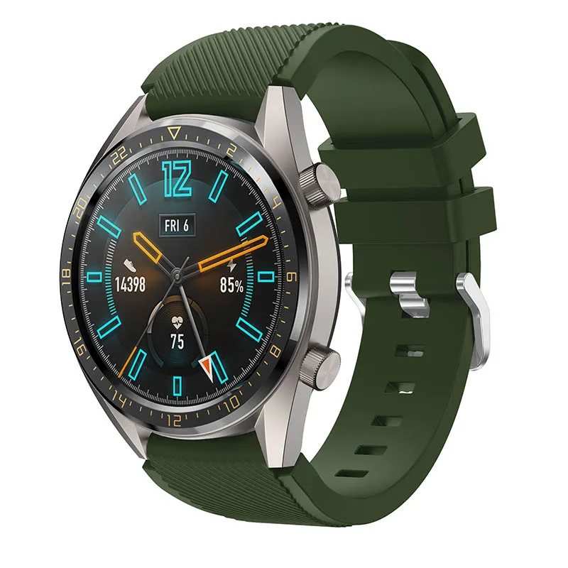 22 мм для samsung gear S3 Frontier классический силиконовый браслет на запястье для huawei Watch GT спортивный ремешок сменные часы браслет