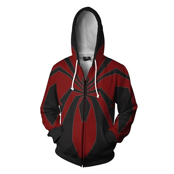 3D человек-паук в стихах Майлз Моралес толстовки пальто паук косплей костюм Мужская Толстовка Топы - Цвет: 3