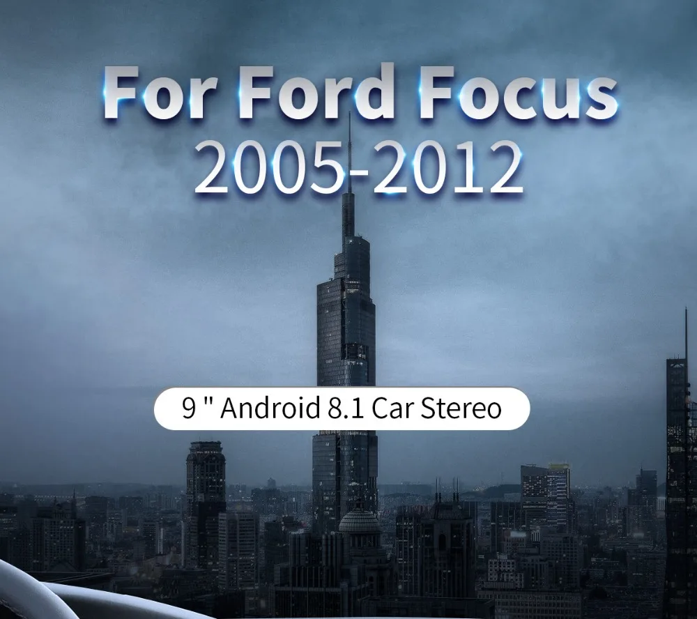 Best 9"Android 8.1 Car Radio Stereo 4GB+64GB Head Unit  For Ford Focus 2005-2012 GPS NO DVD Player Built-in 4G Modem Carplay DSP 0