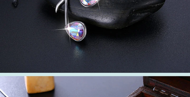 Элегантная подвеска с музыкальной нотой сияющий кристалл от Swarovski для женщин ожерелье двухслойная серебряная цепь 925 пробы