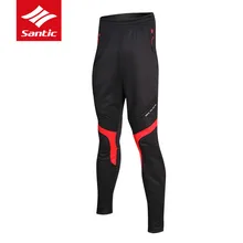 Santic велосипед брюки мужские зимние флисовая грелка длинные велосипедные брюки горный скоростной спуск брюки Pantalones Ciclismo