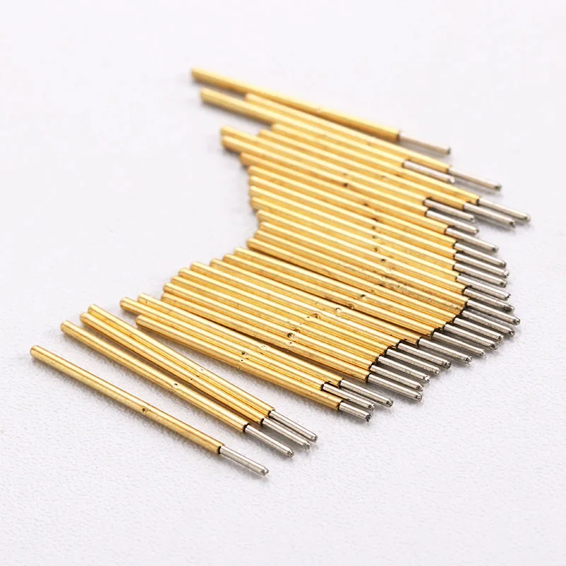 100 Pcs/Package Test Needle Spring P50-Q1 New Nickel-Plated Probe Needle Total Length 16.35mm DIY Detection Electronic Tool