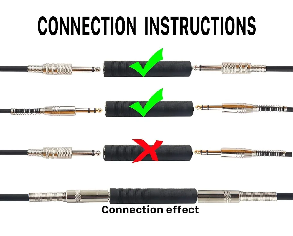 LBSC 1/4 Inch TRS/TS Female to Coupler 6.35mm Jack Stereo Adapter Joiner Gender Changer Connectors - 4 Pack | Компьютеры и офис