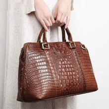Для Мужчин's Винтаж крокодила мужская сумка-портфель из натуральной кожи A4 сумка из настоящей кожи, сумка через плечо, iPad из плотной коровьей кожи школьная сумка через плечо сумка