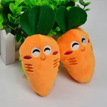 Собака жевательная игрушка для щенков скрипучий плюшевый звук милые овощи морковь дизайн игрушки тренировка забавная игра зеленый Канат мяч игрушка для
