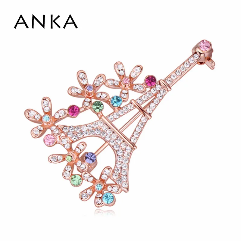 

ANKAl Eiffel Tower Crystal Women Brooches The New High Quality Crystal Scarf Brooch Jewelry Pin Bridal Wedding #114377