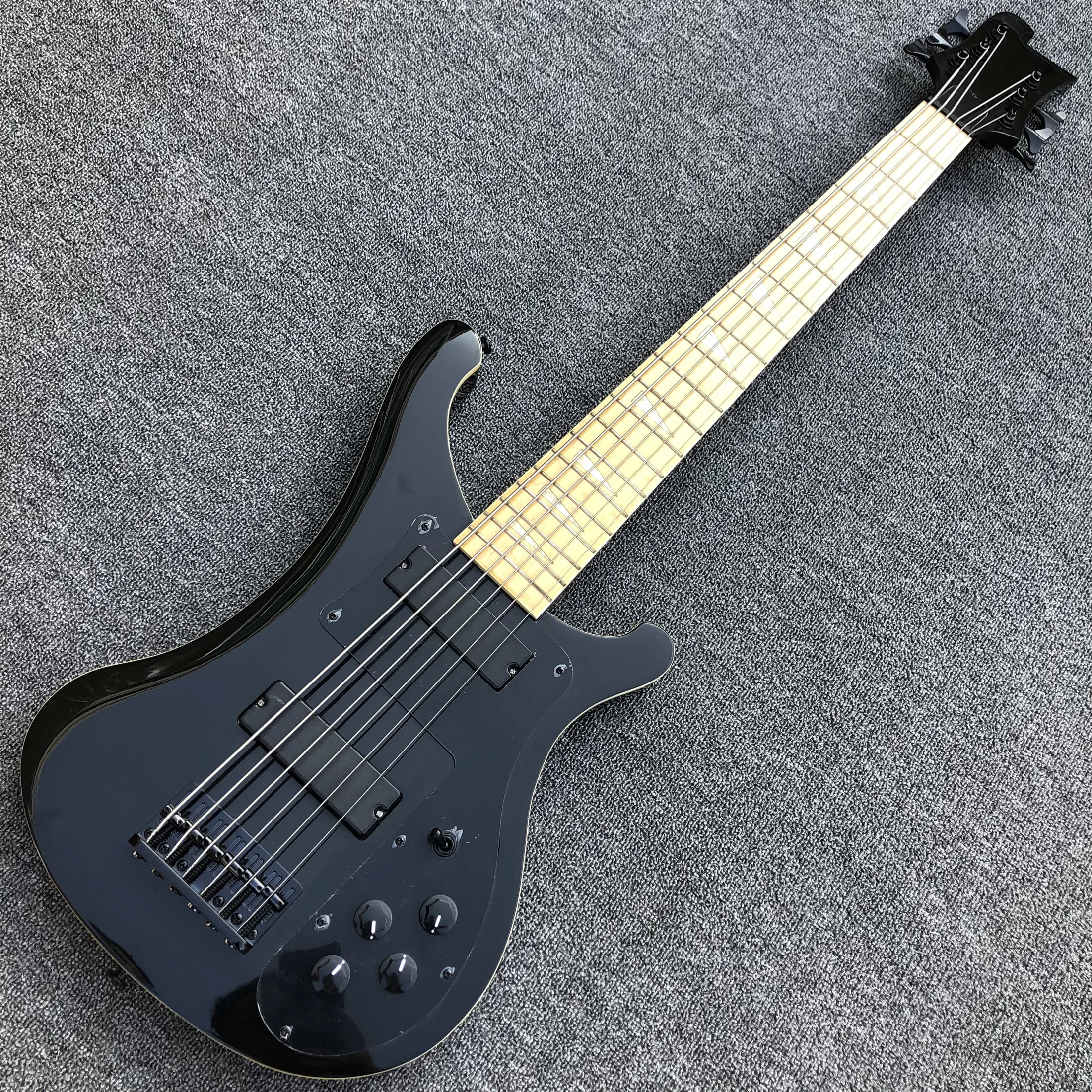 

New arrival Black 4003 style 6 Strings Electric Bass,Factory Ricken Maple fingerboard Electric 4003 Bass Guitar,Free shipping