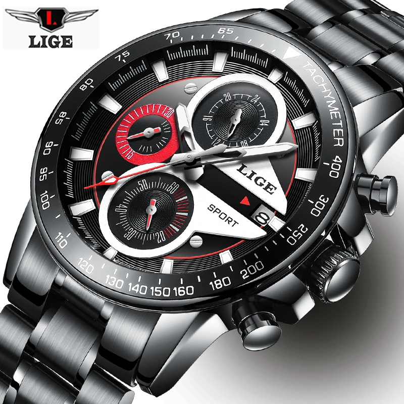 

LIGE Watch Men Business Waterproof Clock Mens Watches Top Brand Luxury Fashion Casual Sport Quartz Wristwatch Relogio Masculino