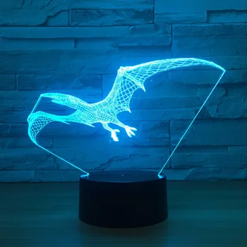 

Flying Dinosaur Dragon 3D lamp USB LED Lamp Animal Pterosaur Wing Table Night Light Kids Birthday Gift lighting Drop Shipping