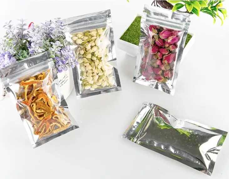 100 шт 14*9 см ZipLock пластиковый пакет с застежкой мешок упаковки еды алюминиевая