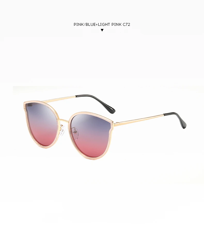 Женские поляризованные зеркальные металлические солнцезащитные очки UV400 Черный Розовый Коричневый Красный RFT201972N