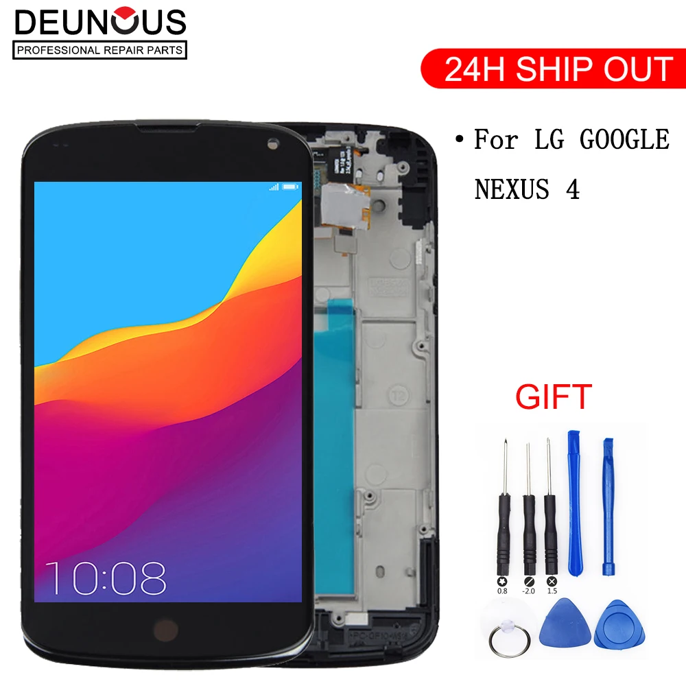 Новый 4 5 &quotчерный для LG Optimus Google Nexus E960 ЖК дисплей сенсорный экран дигитайзер с
