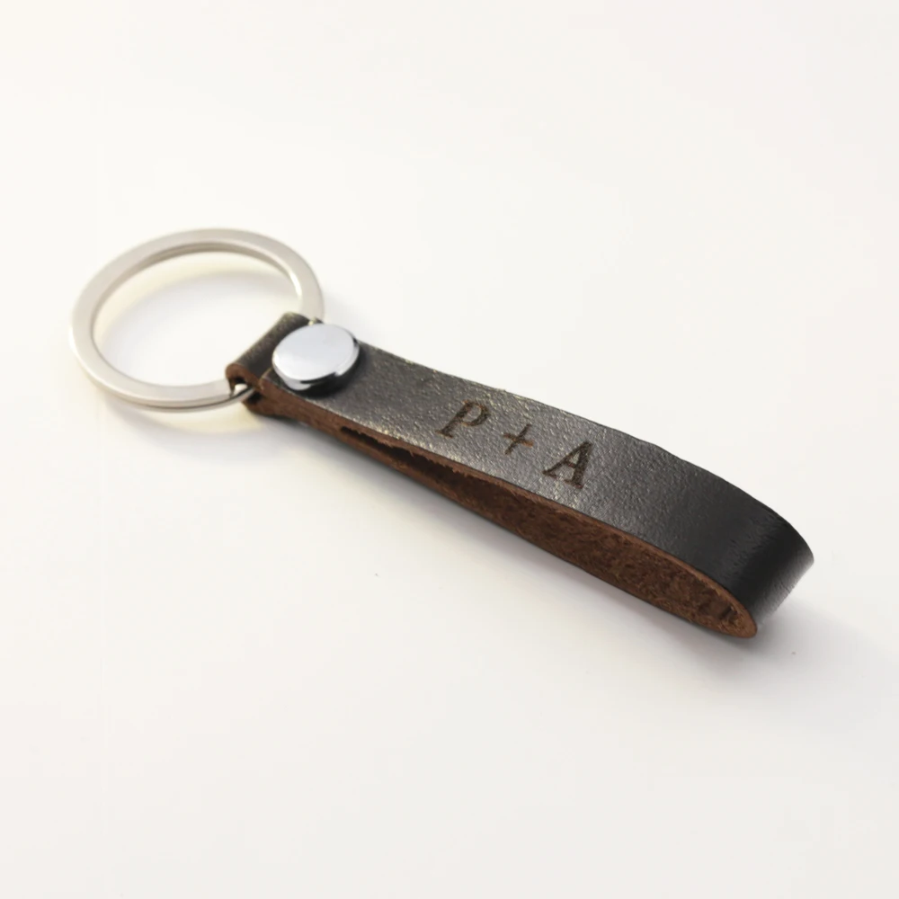 literacybasics.ca : Buy Wholesale Real Leather Keychain Custom Couple Initial Engrave Key Chain ...