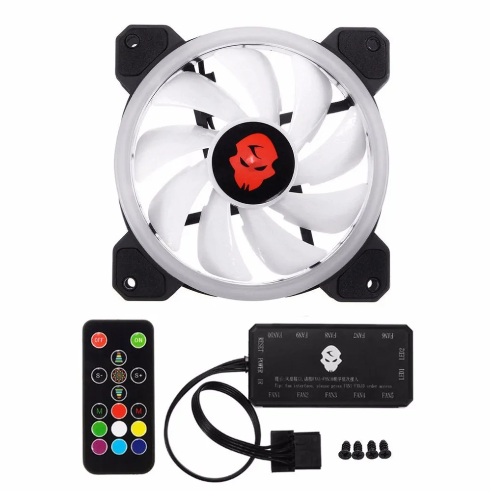 Computer PC Cooler Cooling Fan Double Ring 366 Modes 10 Level Adjust