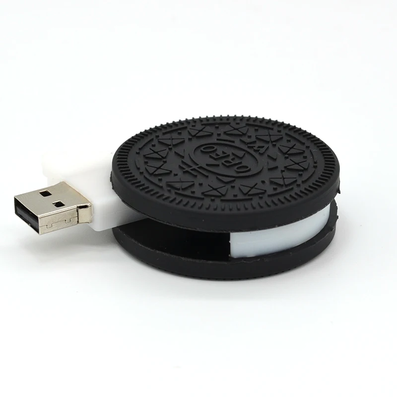 4 ГБ 8 ГБ 16 ГБ 32 ГБ полный Ёмкость Симпатичные Oreo форма для печенья USB 2,0 Флешка с углублением под большой палец ключа автомобиля карты памяти