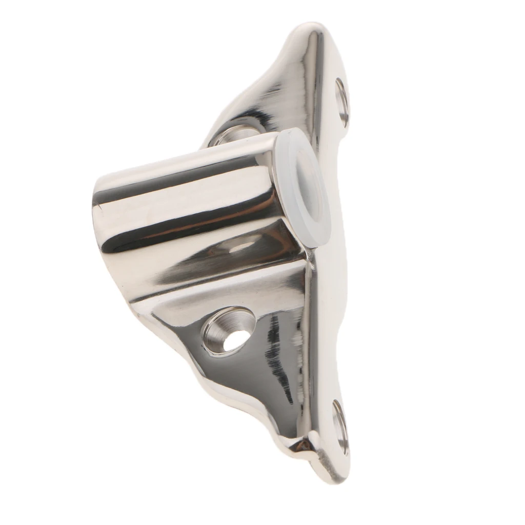 Silver Stainless Steel Boat Oarlock Socket Rowlock Side Mount 3.93x1.38inch for Sailing Boating