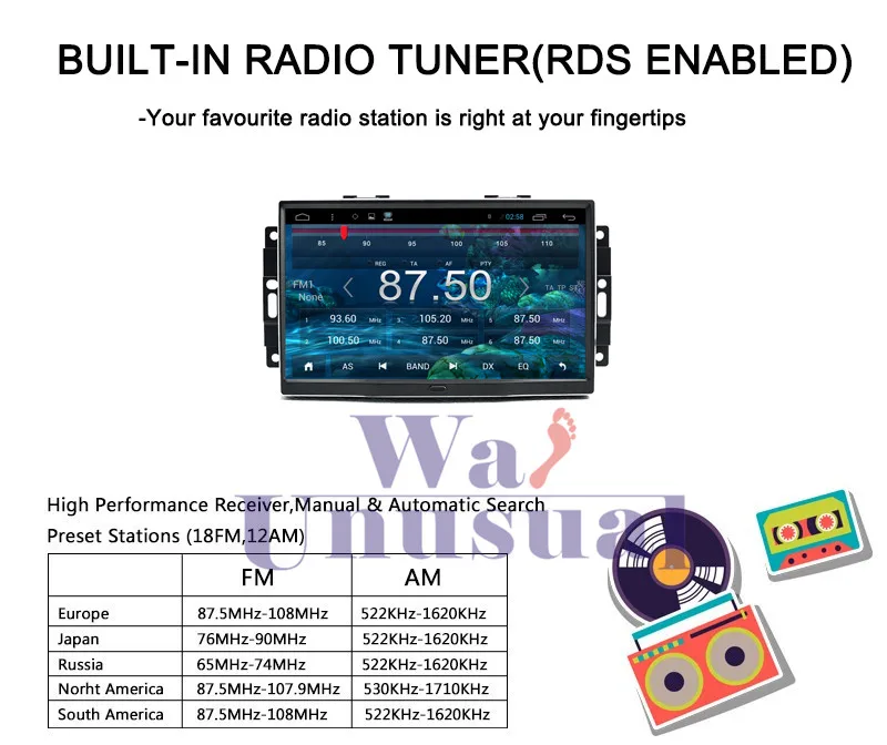 Flash Deal WANUSUAL 9 Inch Quad Core 16GB Android 6.0 Car Radio Player for Chrylser 300C OLD With GPS BT 3G Wifi Mirror Link 1024*600 Maps 5
