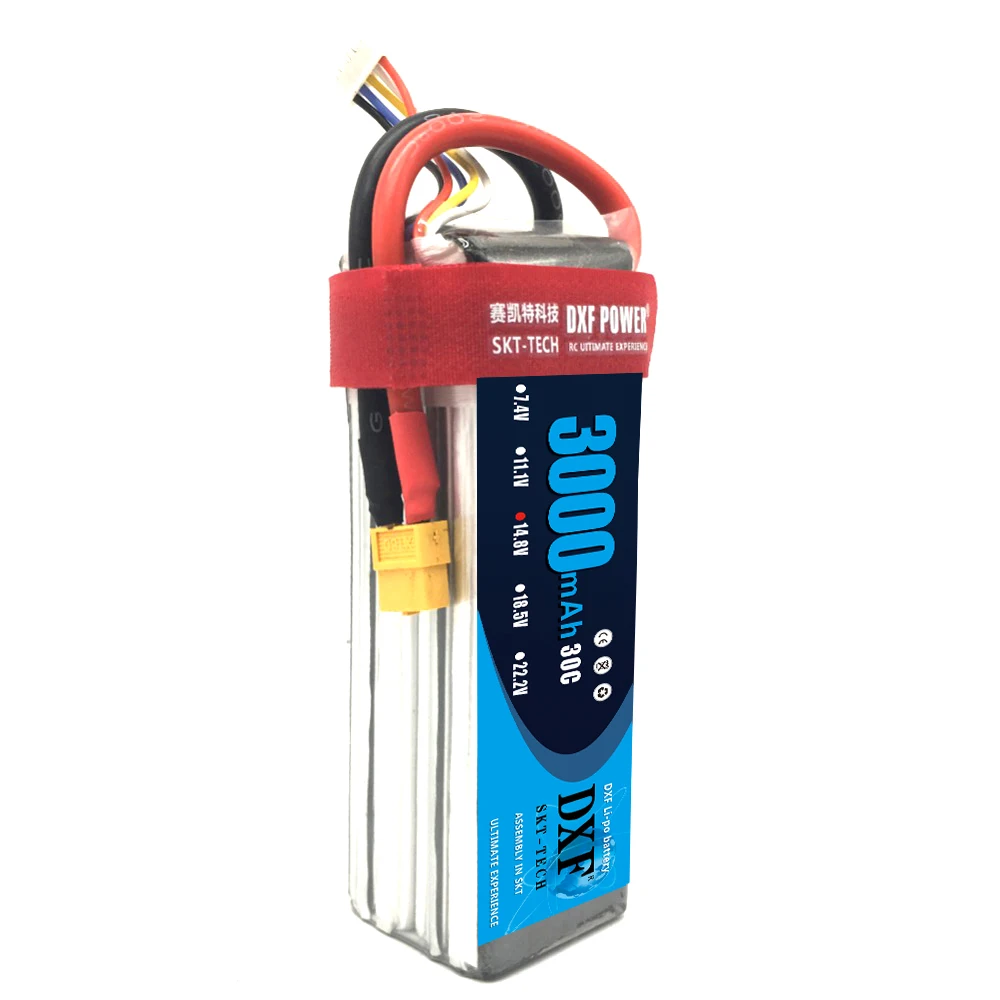 2017 DXF Хорошее качество RC Lipo батарея 14 8 V 3000mah 4S 30C Max60C для самолета дрона