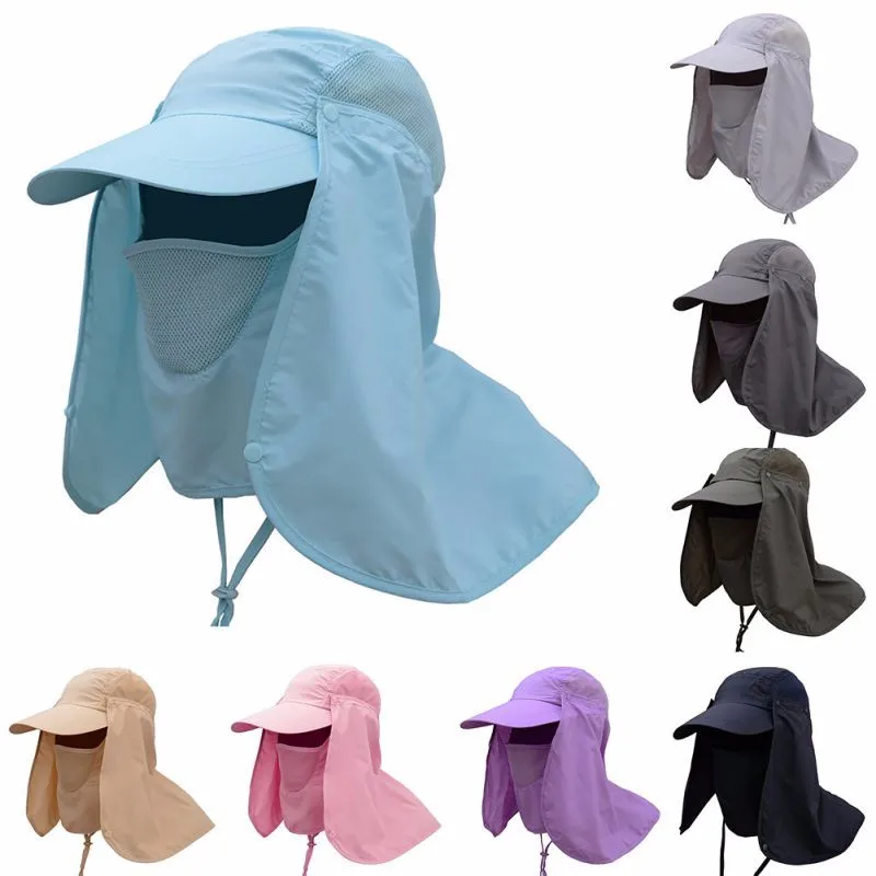 Outdoor Sport Hiking Visor Hat UV Protection Face Neck Cover Fishing Sun Protect Cap Comfortable