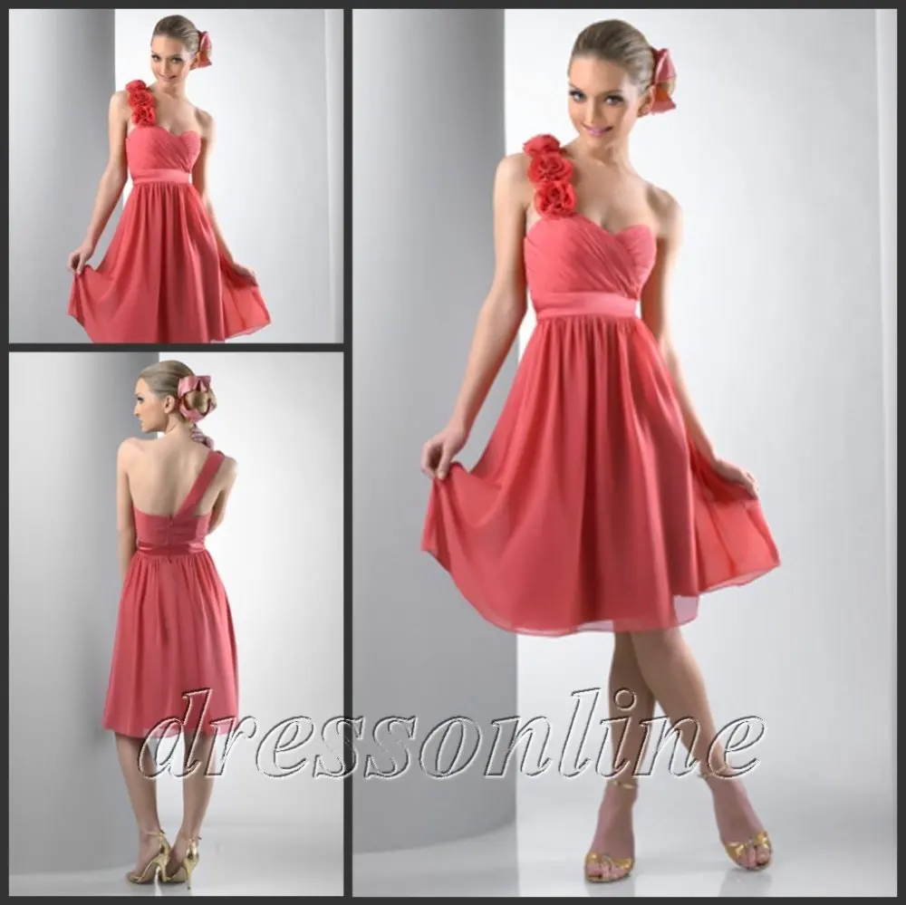 Coral Knee Length Dress