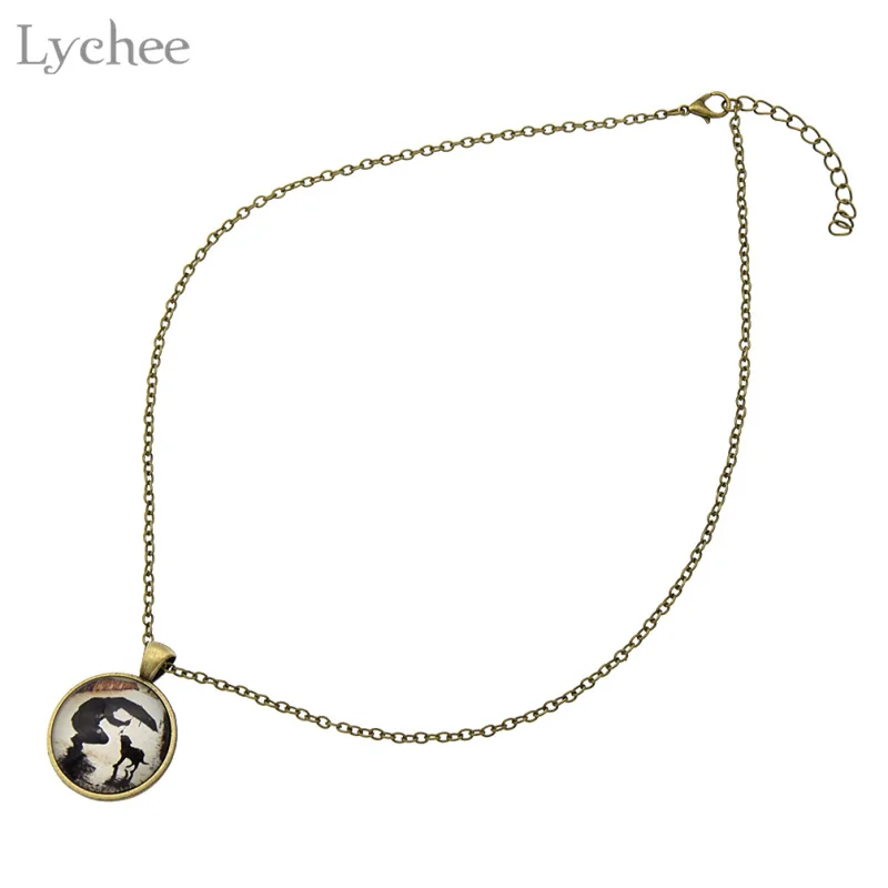 Lychee винтажное ожерелье с подвеской в виде зонта для мужчин и собак кабошон Ретро