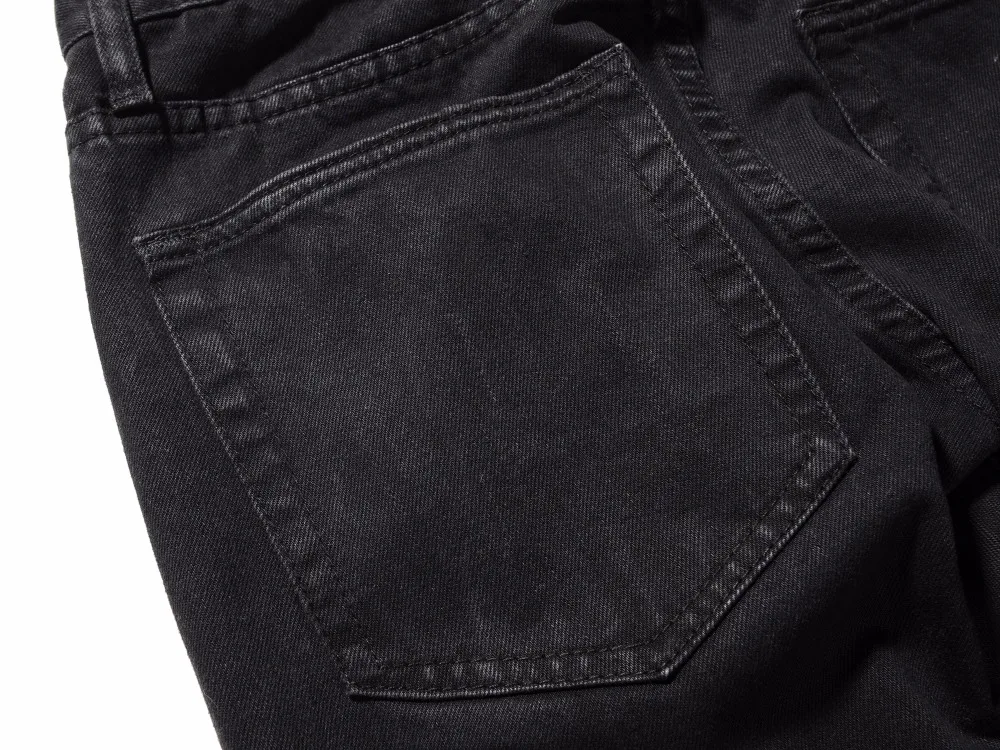 Новые модные 2018 Джинсы с прорехами Штаны высокого качества в стиле хип-хоп Повседневная Штаны комбинезон джинсы синие плавки на молнии