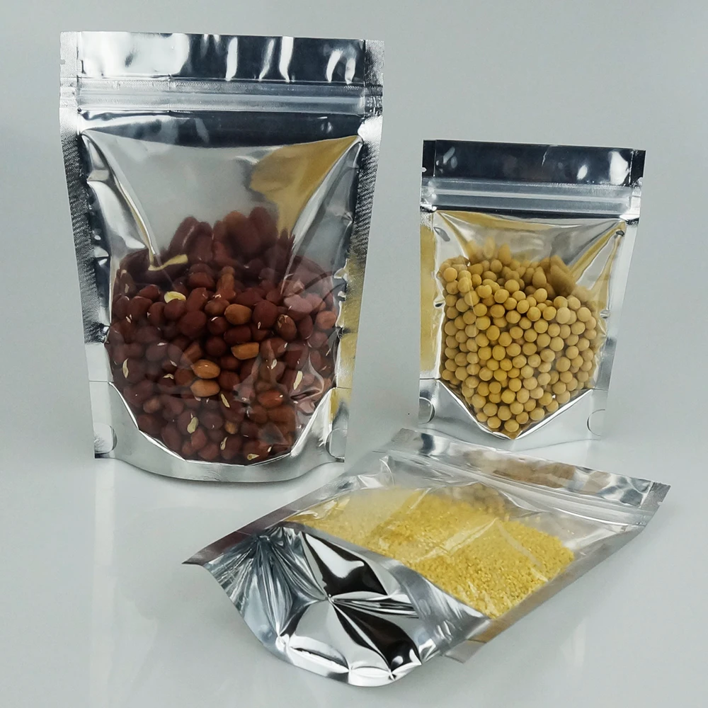 

14*20cm Stand translucent aluminium ziplock bag