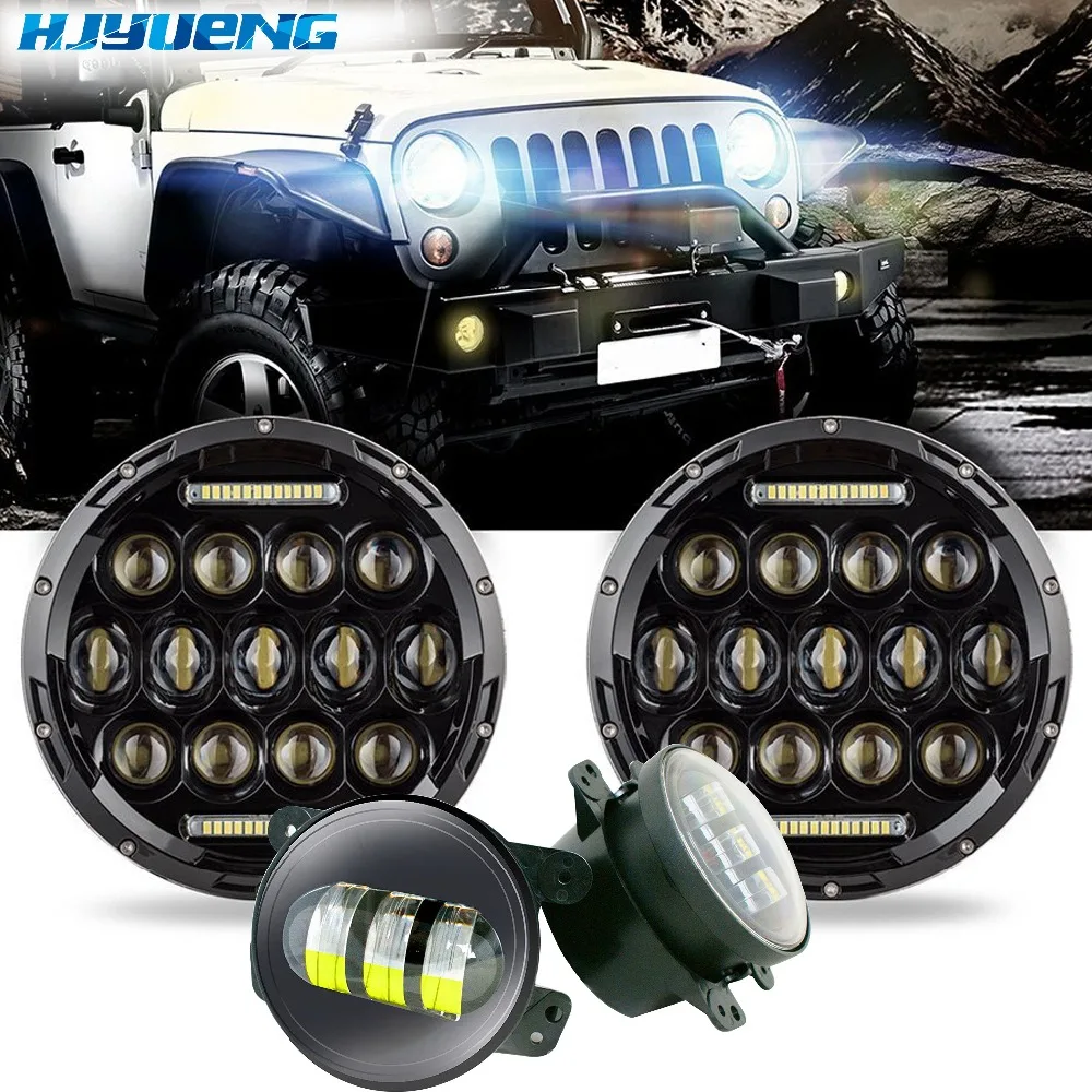 Buy HJYUENG 75w for Jeep Wrangler 7" LED Headlight
