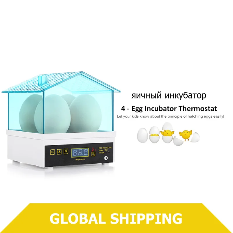 4 Egg Incubator Automatic Temperature Control Small Brooder Hatchery Egg Incubator Hatcher for Chicken Duck Bird Pigeon Quail 4 Egg Incubator Automatic Temperature Control Small Brooder Hatchery Egg Incubator Hatcher for Chicken Duck Bird Pigeon Quail