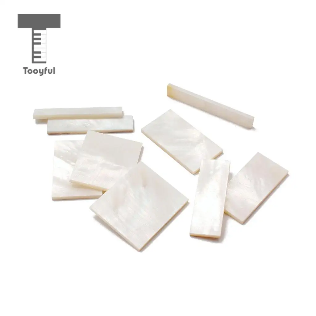 Tooyful DIY Inlays Material White Shell Block for Guitar Fingerboard Fretboard Neck