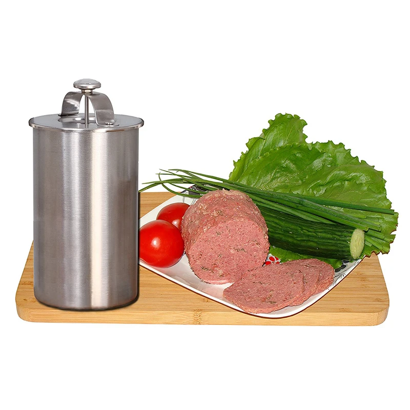 

Stainless Steel Ham Maker / Ham Meat Rolling Machine With a Thermometer Ham Boiler Meat Pot Pan Pressure Ham Cooker