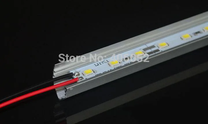 10 шт. SMD5630 LED бар свет 12 В светодиодные полосы света шкафа 36leds/0.5 м с V- в форме Алюминий канала