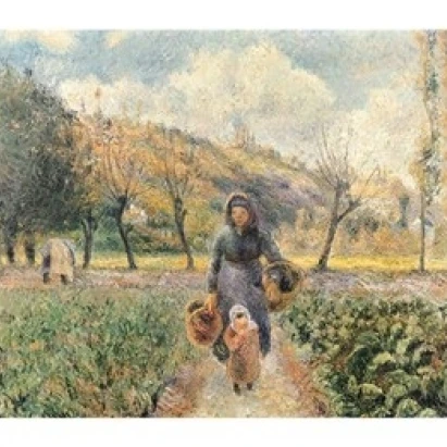 In the Garden Poster Print by Camille Pissarro (24 x 18)