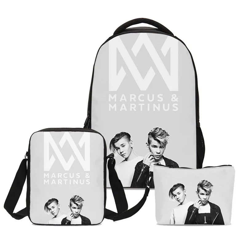 Новинка Маркус и Мартинус дизайнерские рюкзаки для девочек книга рюкзаки 3 шт набор с пенал детские 3D принты сумки на плечо