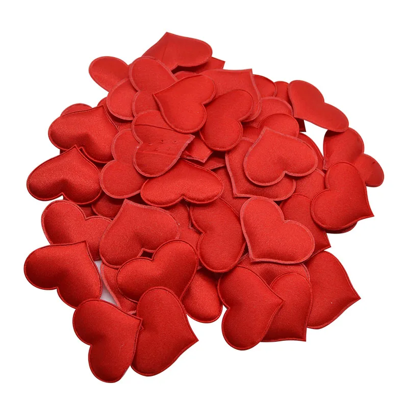 

100Pcs 35mm Sponge Heart Shaped Confetti Baby Shower Throwing Petals Wedding Valentine Table Bed Love Heart Sprinkle Petal Decor