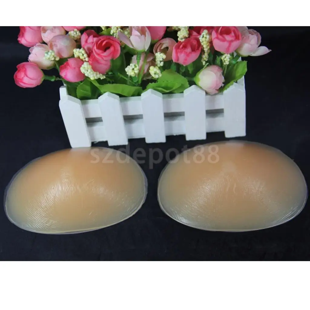 1 Pair New Silicone Inserts Push Up Pads Breast Enhancer New Gel Bra Size 2 Complexion-in