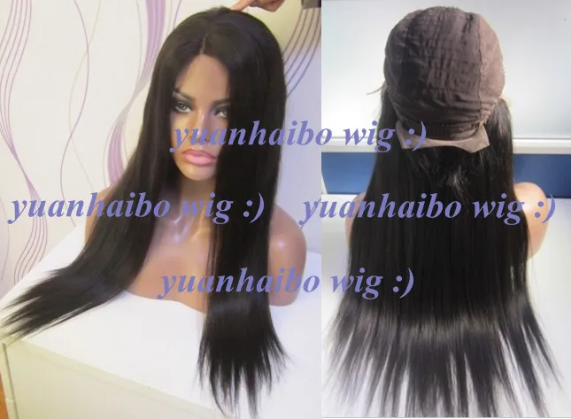 

Stock! 6a quality cheap price 20inch #1b straight virgin brazilian lace front wigs free shipping