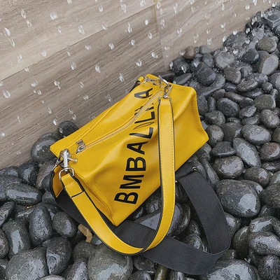 Сумки через плечо для женщин Роскошные брендовые Дизайнерские Сумки из искусственной кожи Boston сумка на плечо женская сумка высокого качества для путешествий - Цвет: Yellow
