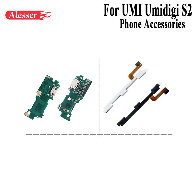 Alesser для UMI Umidigi S2 USB разъем плата питания Кнопка громкости гибкий кабель