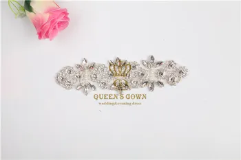 

Crystal Rhinestone Trim Rhinestone Applique Bridal Applique Wedding Applique,Rhinestone Chain