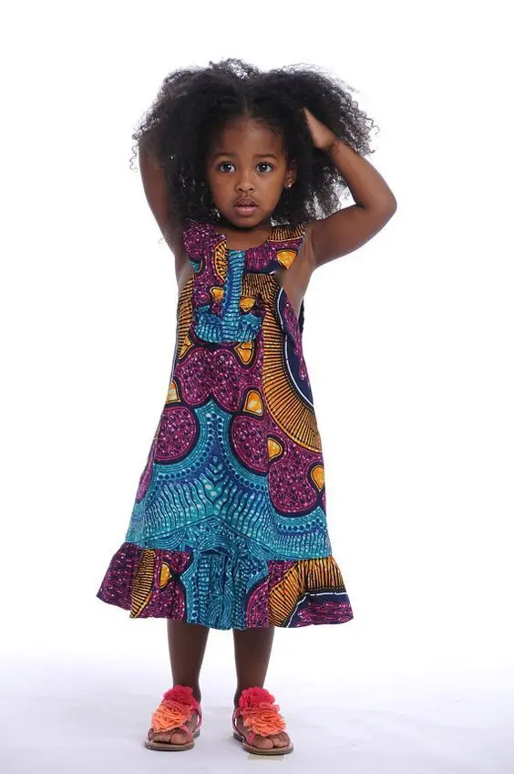 2017 Robe Africaine Robe Africaine Directe Vente Spandex Filles Africain Bazin Riche Robes Nouveau Style De Mode Enfants Vêtemen.