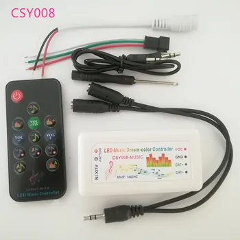 

Bluetooth Music Dream Color Controller DC5-24V Infrared 13 Keys Remote Controller WS2812B Led Strip Matrix Panel 512 Pixels