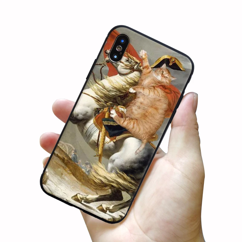 Забавный ПЭТ кошка искусство, эстетика Живопись мягкий силиконовый чехол для мобильного телефона чехол для IPhone 6 7 8 плюс XS XR XS Max 11 PRO 5S SE чехол - Цвет: SY0317